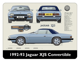 Jaguar XJS Convertible 1992-93 Mouse Mat